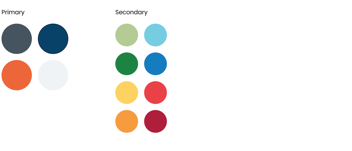 Image of colors used in project